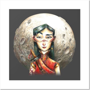 The Swordswoman and the Moon Posters and Art